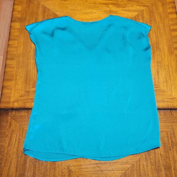 MICHAEL Michael Kors Teal Satin Blouse - Picture 5 of 9